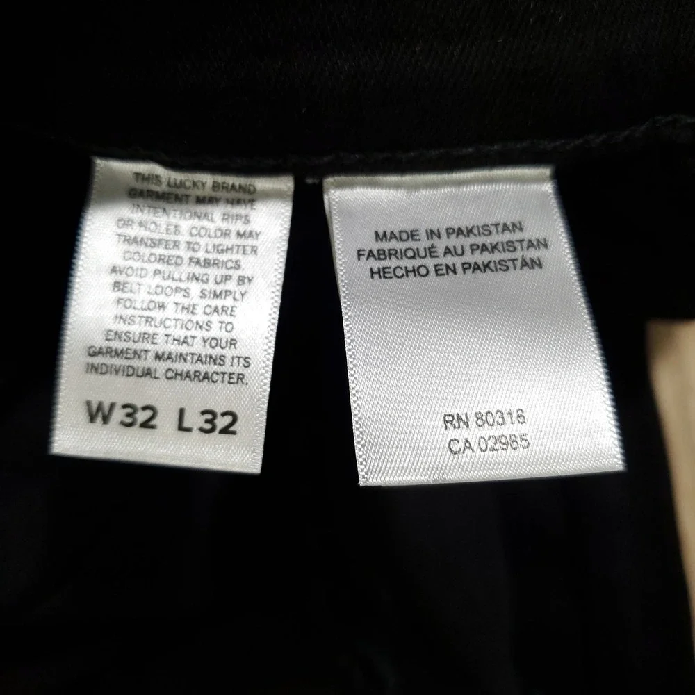 Lucky Brand 412 Athletic Slim Jeans Mens 32x32 Black Jack Stretch 7MSC005 NEW